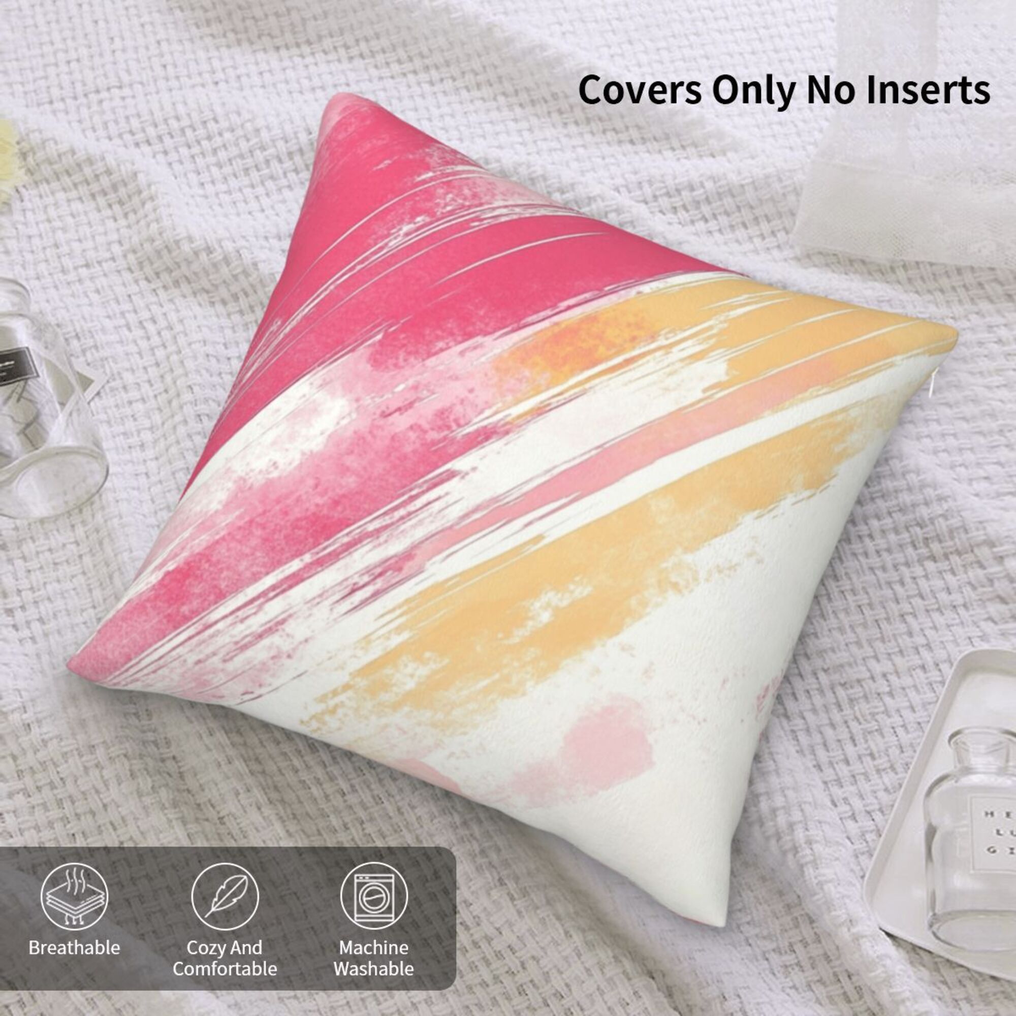 Velvet Throw Pillow Covers (Single-Sided Design)