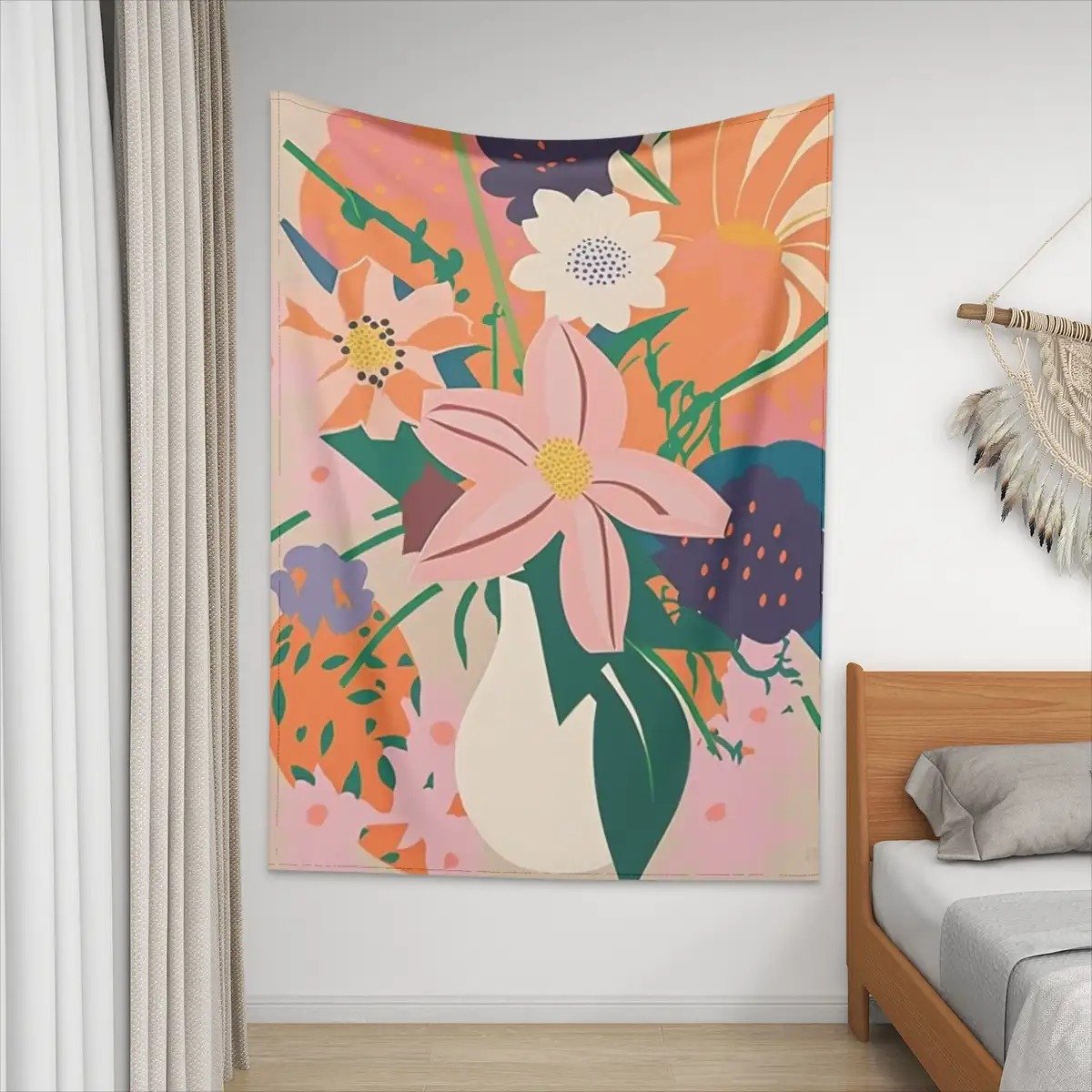 Vertical Wall Tapestry for Bedroom (4:3)