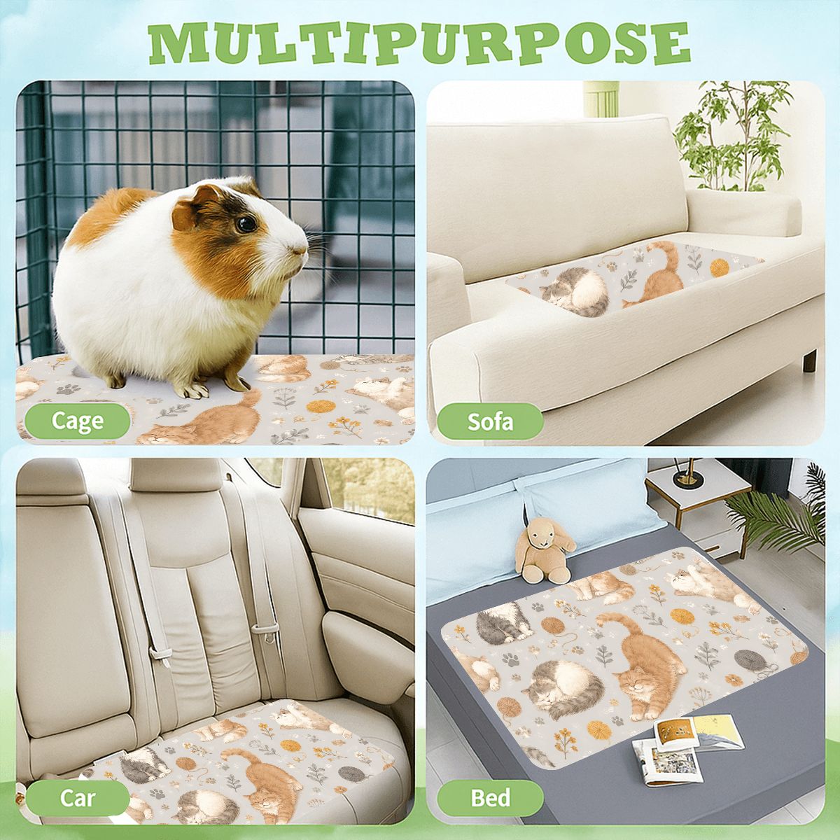 Washable Underpads Reusable Protective Mat
