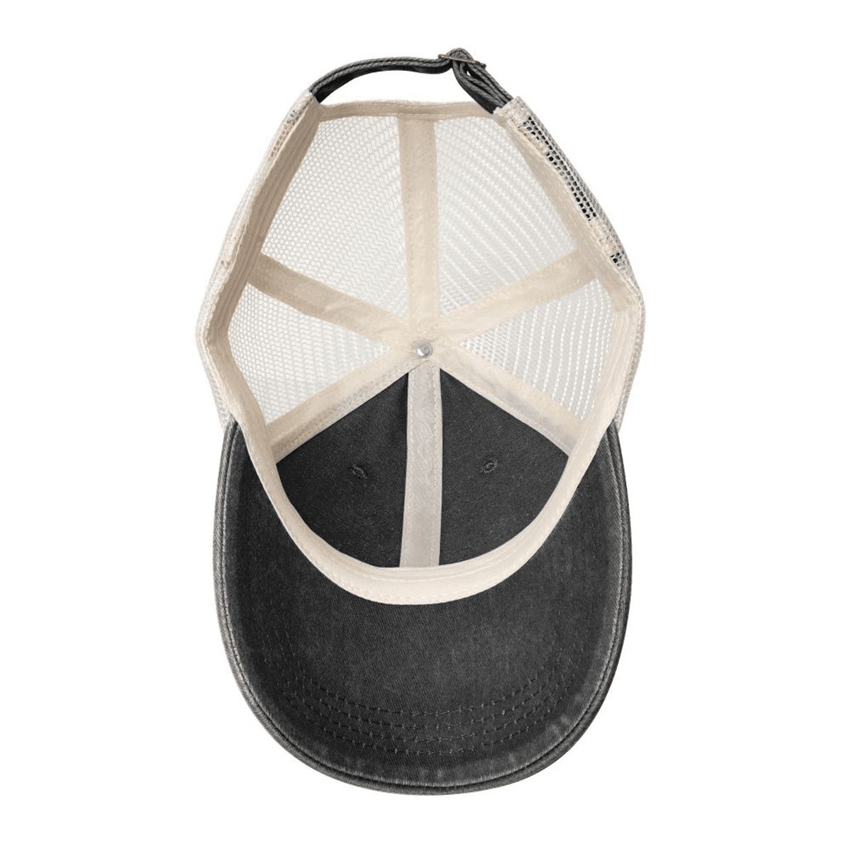 Cappellino in rete di denim lavato