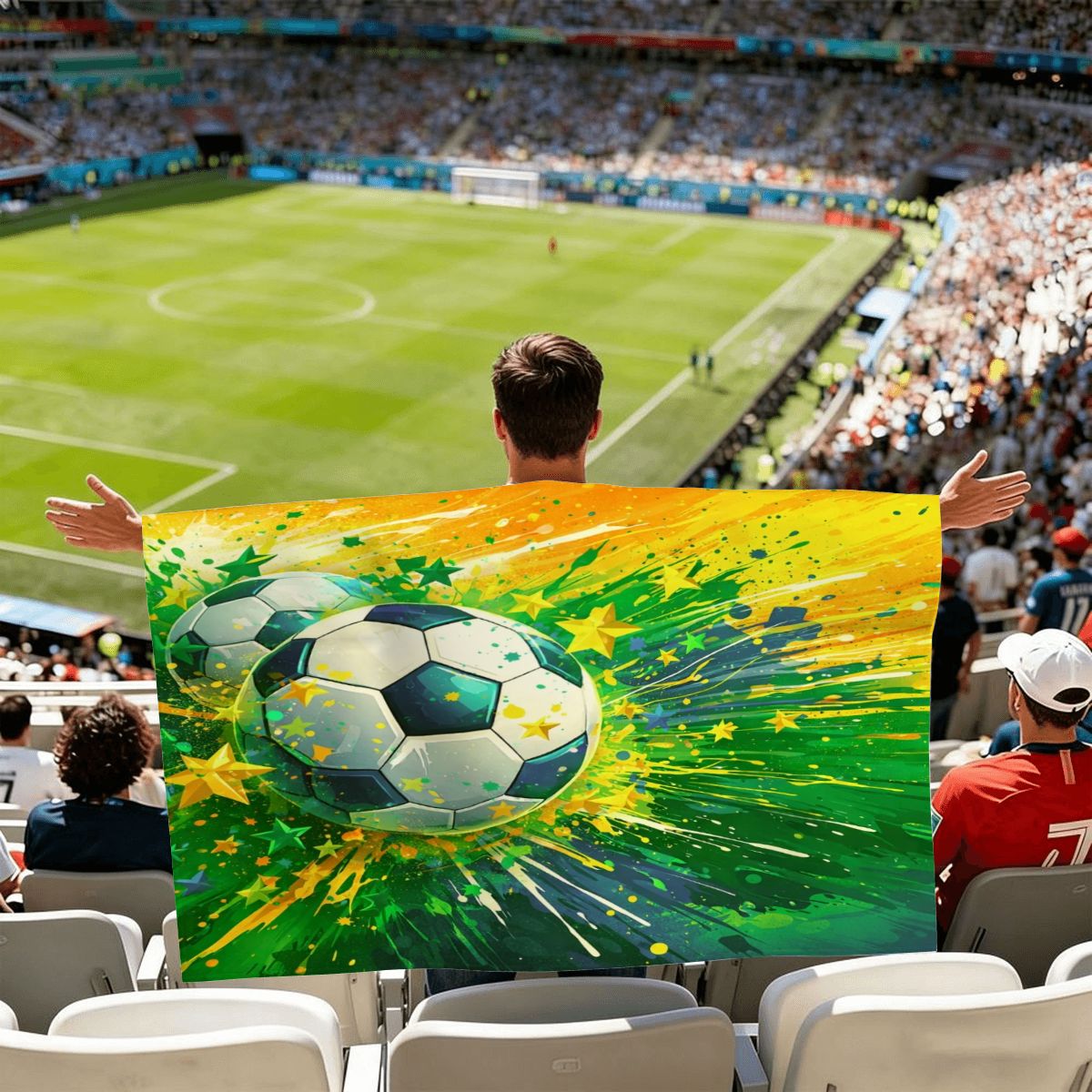 Wearable Sports Flag Sleeve Cape