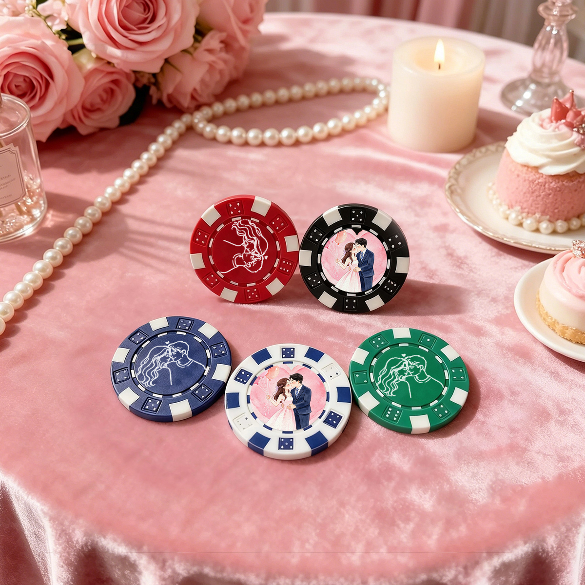 ウェディングポーカーチップセット