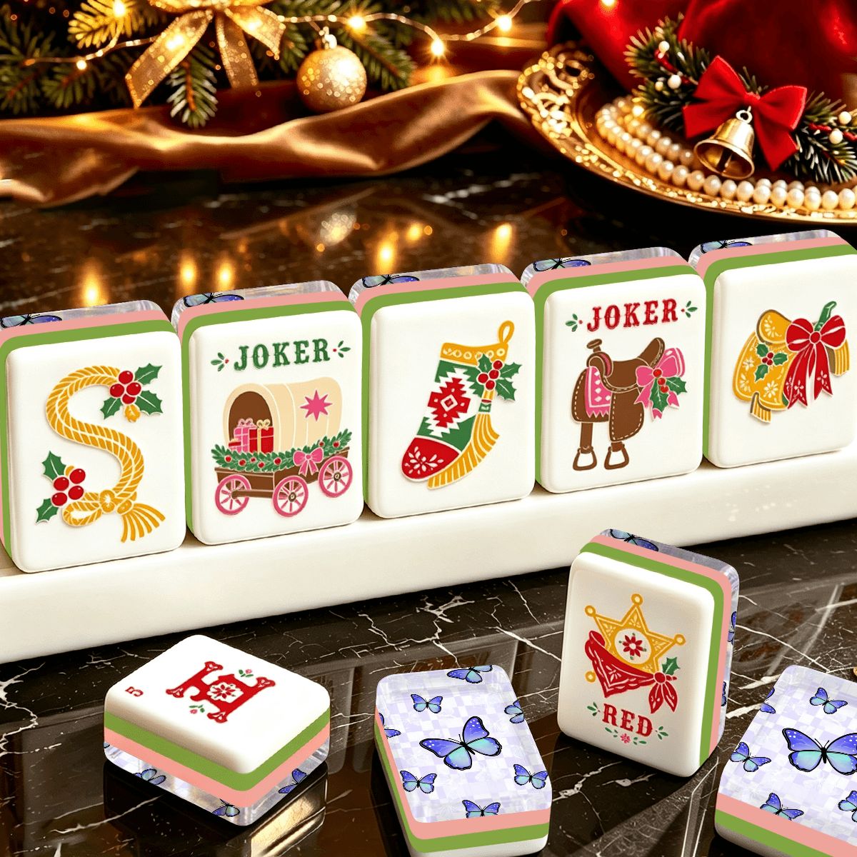 西洋クリスマス麻雀牌