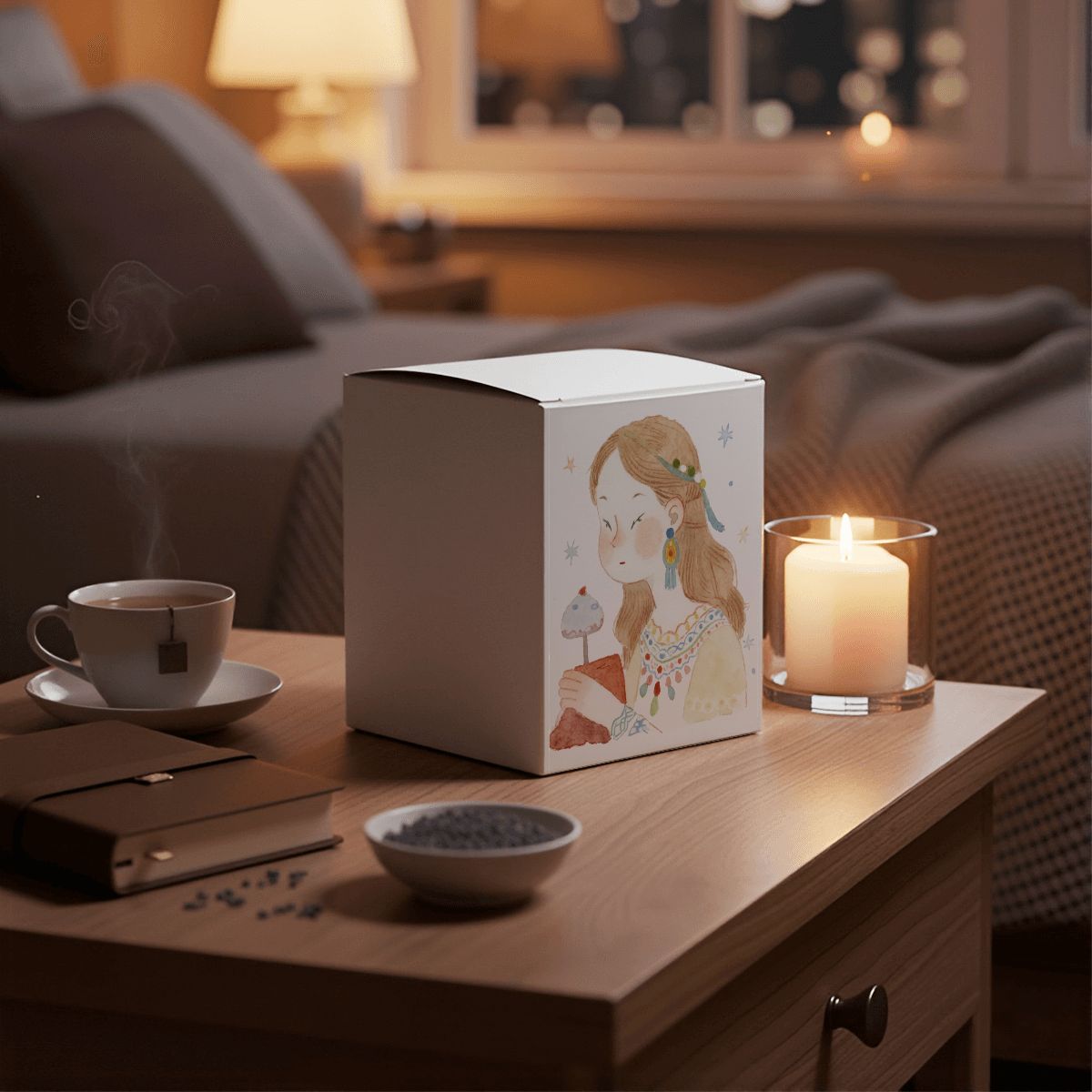 White Candle Box