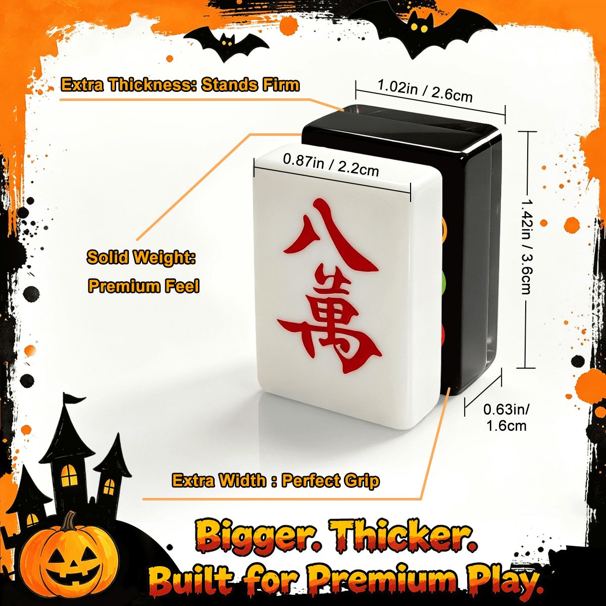Wicked Bulldog Halloween Mahjong Tiles