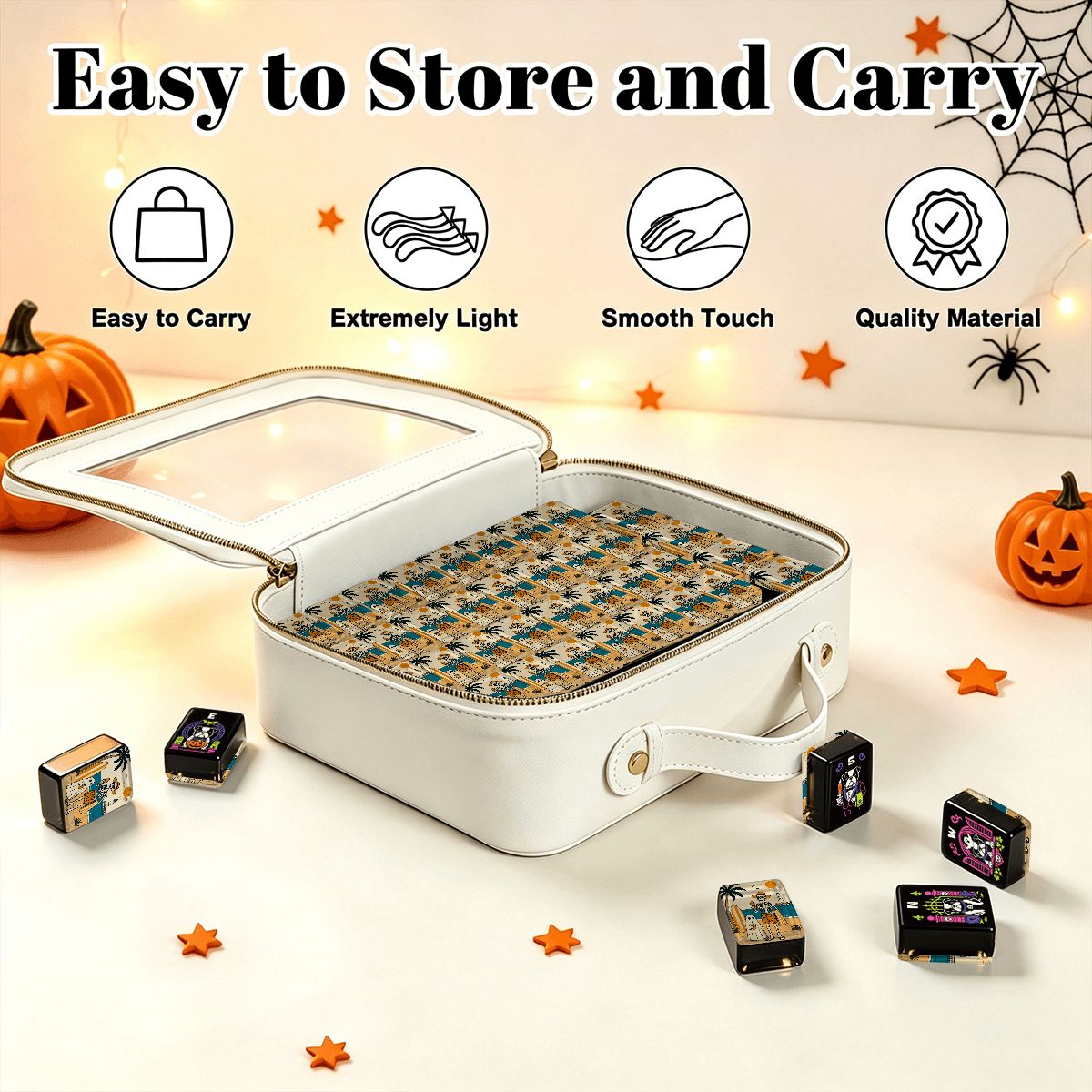 Wicked Bulldog Halloween Mahjong Tiles