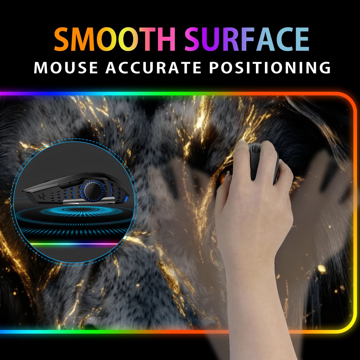 Wireless Charging RGB Mouse Pad