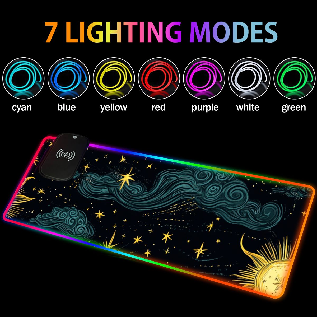 Wireless Charging RGB Mouse Pad (8:3)