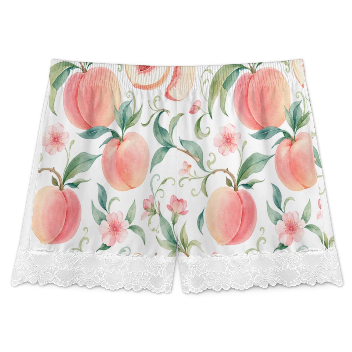 Women's Lace Trim Pajama Shorts