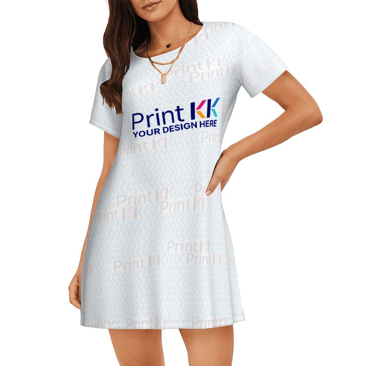 Women's Loose Short-Sleeve Nightgown