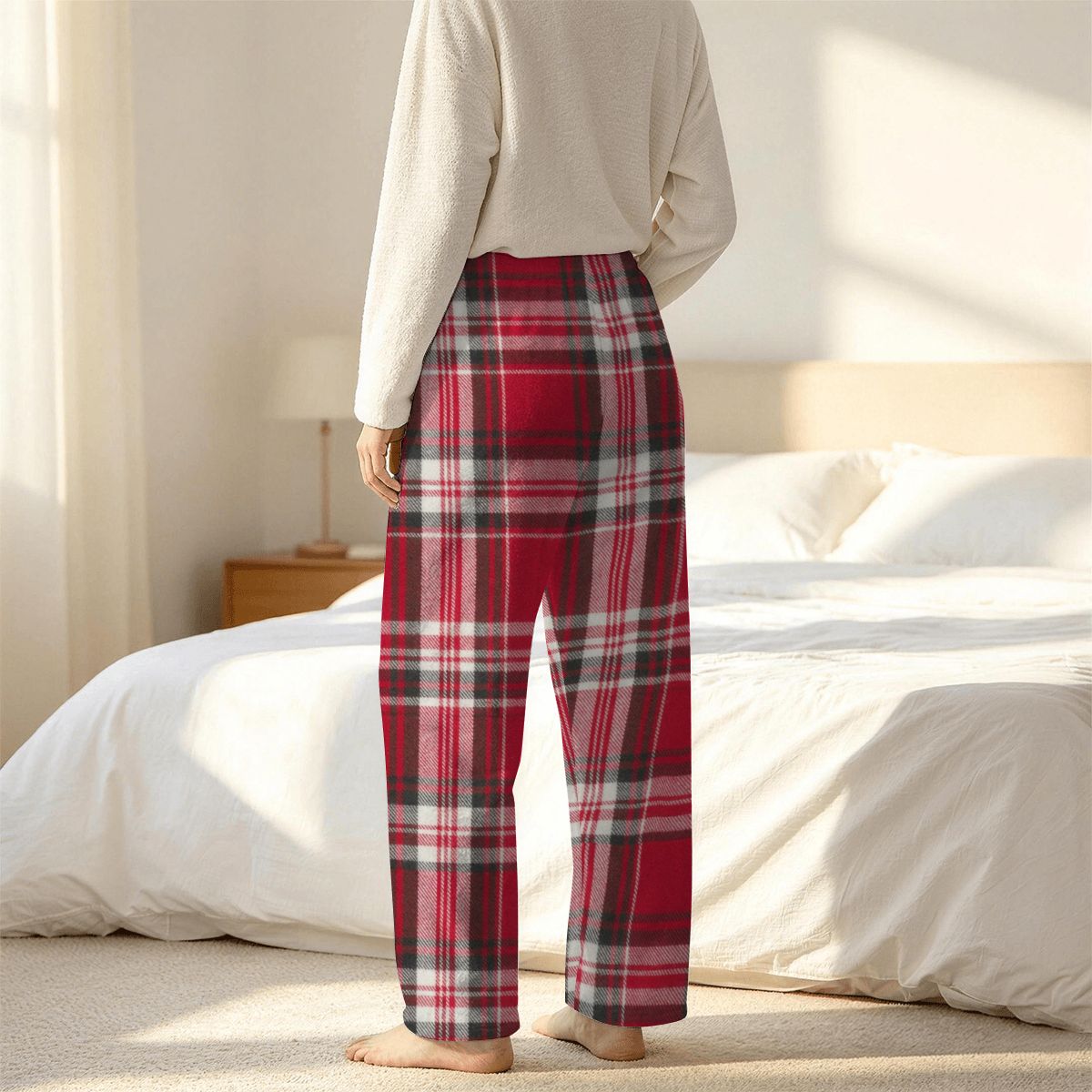 女性用プラッシュフリースパジャマパンツ
