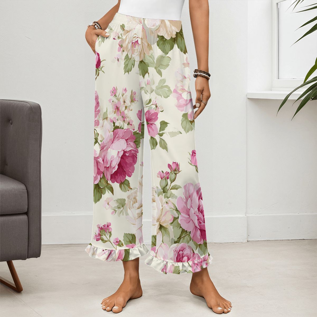 Women's Ruffled Pajama Pants