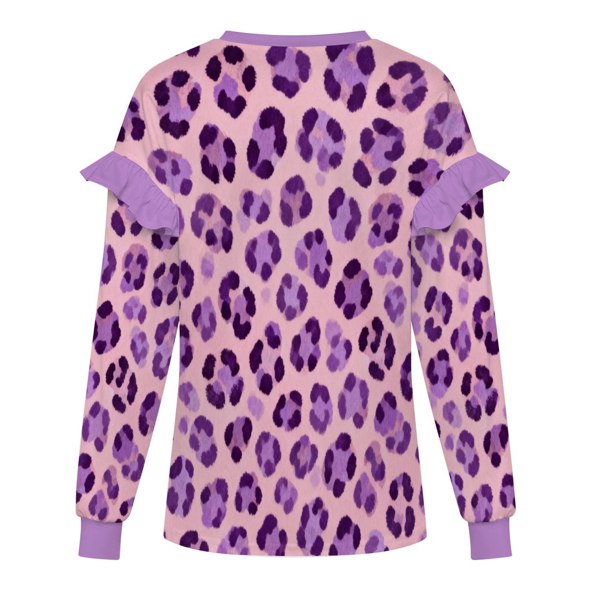 女性用フリルショルダースウェットシャツ