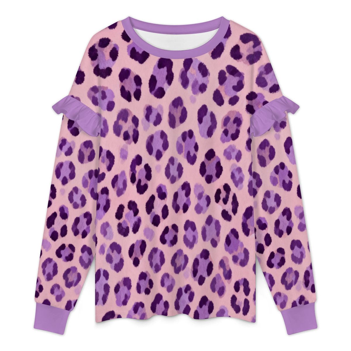 女性用フリルショルダースウェットシャツ