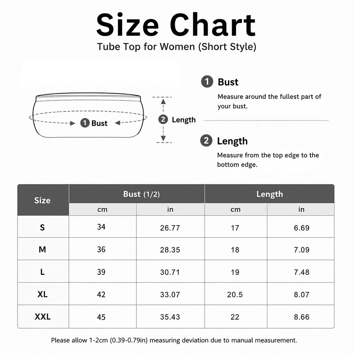 女性用ストラップレスチューブトップ