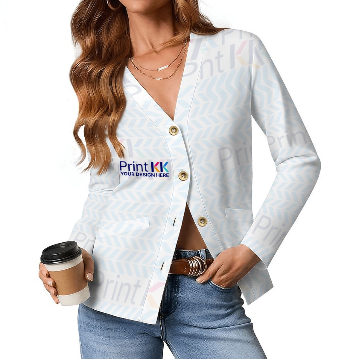 Women's V Neck Lightweight Cardigan