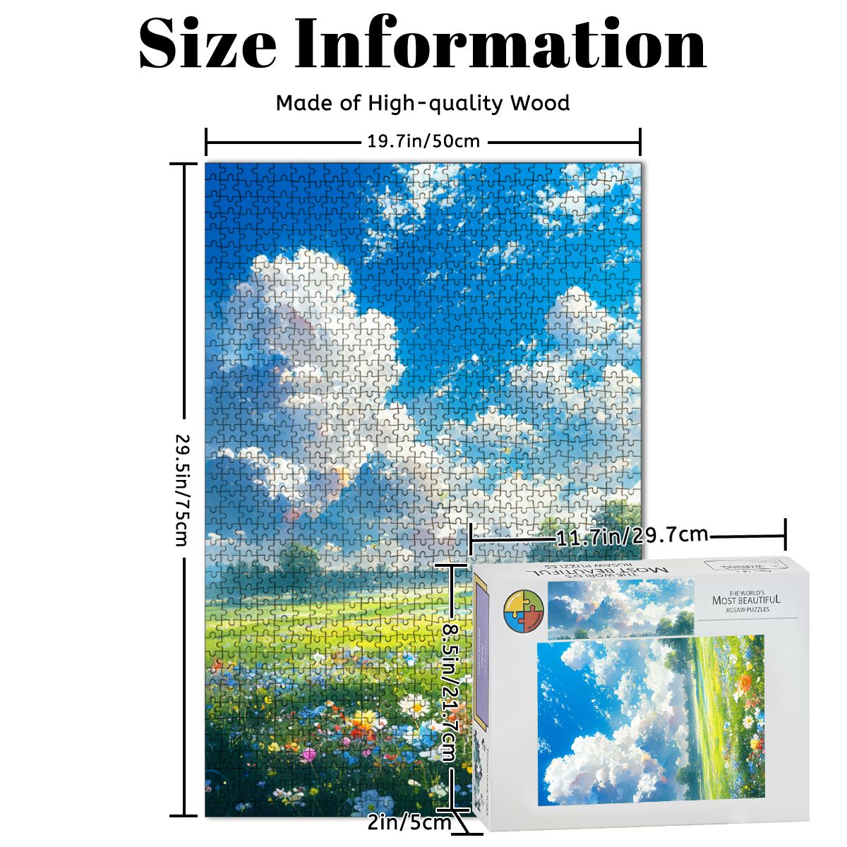 Wooden Jigsaw Puzzles 1000 pcs (Vertical)