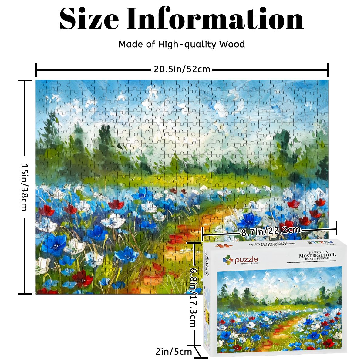 Wooden Jigsaw Puzzles 500 pcs (Horizontal)