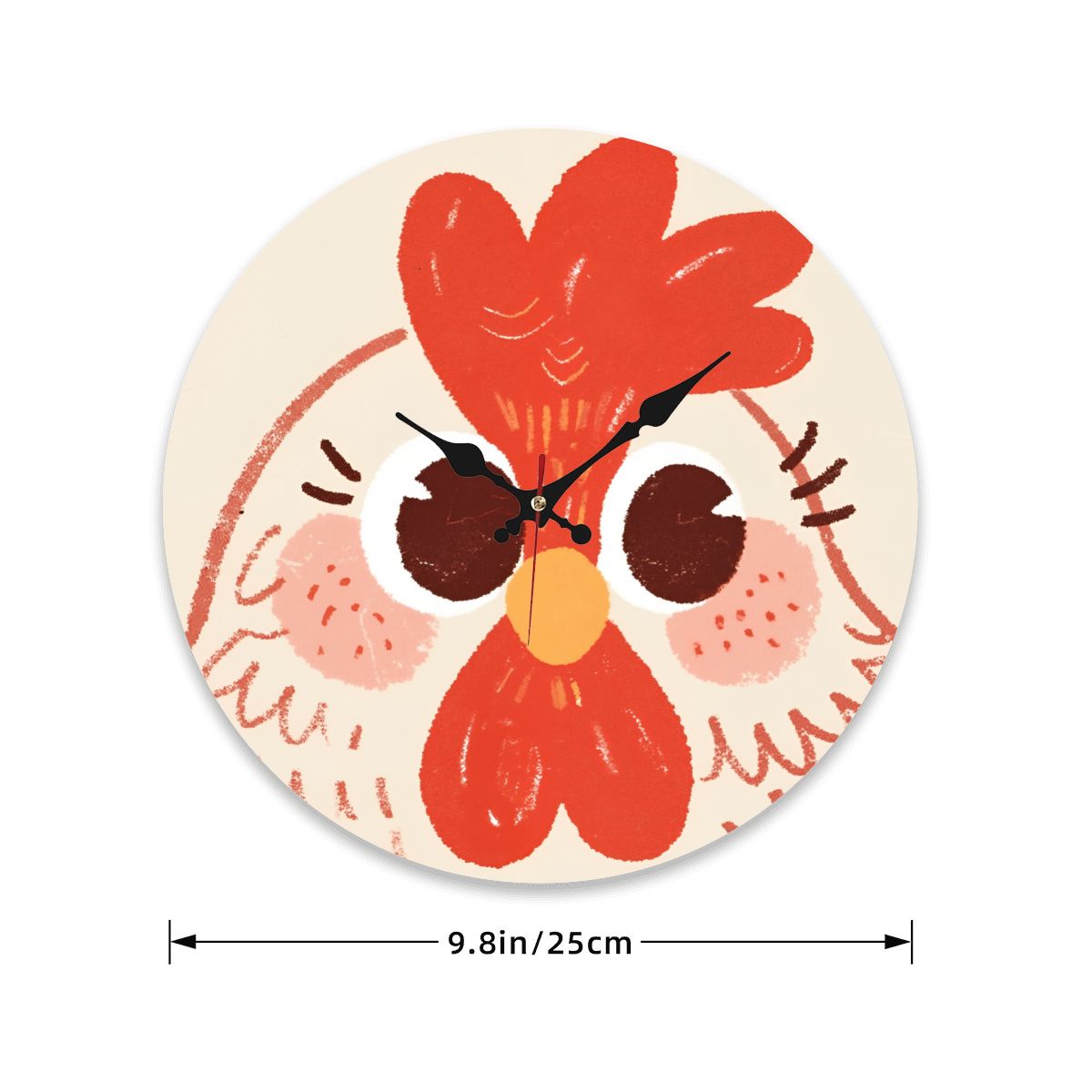 Wooden Round Wall Clock 9.8