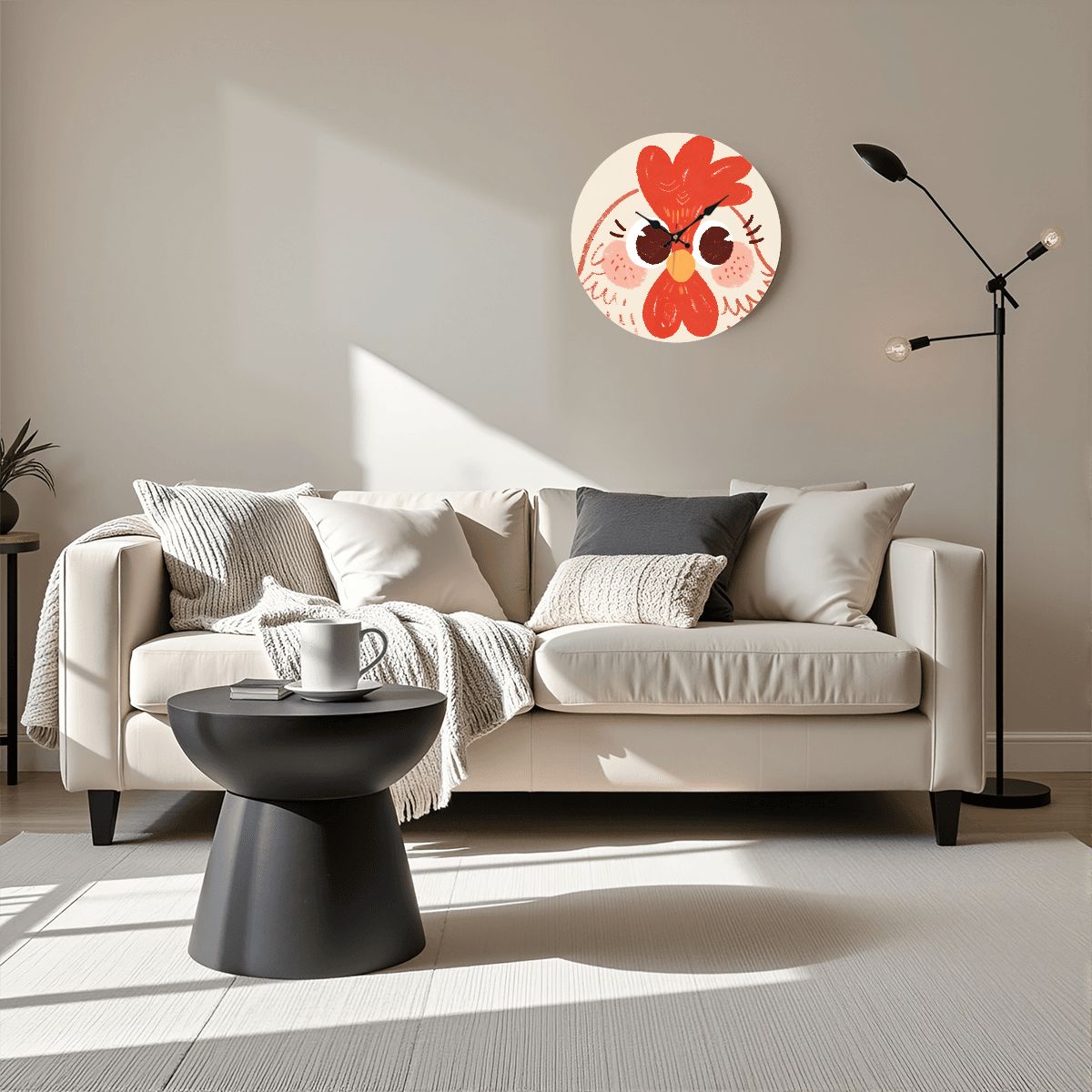 Wooden Round Wall Clock 9.8