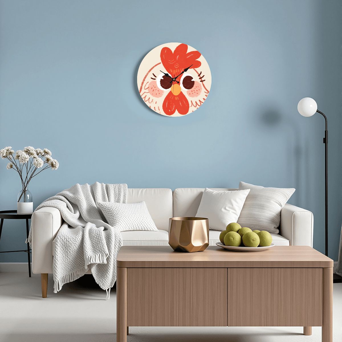 Wooden Round Wall Clock 9.8