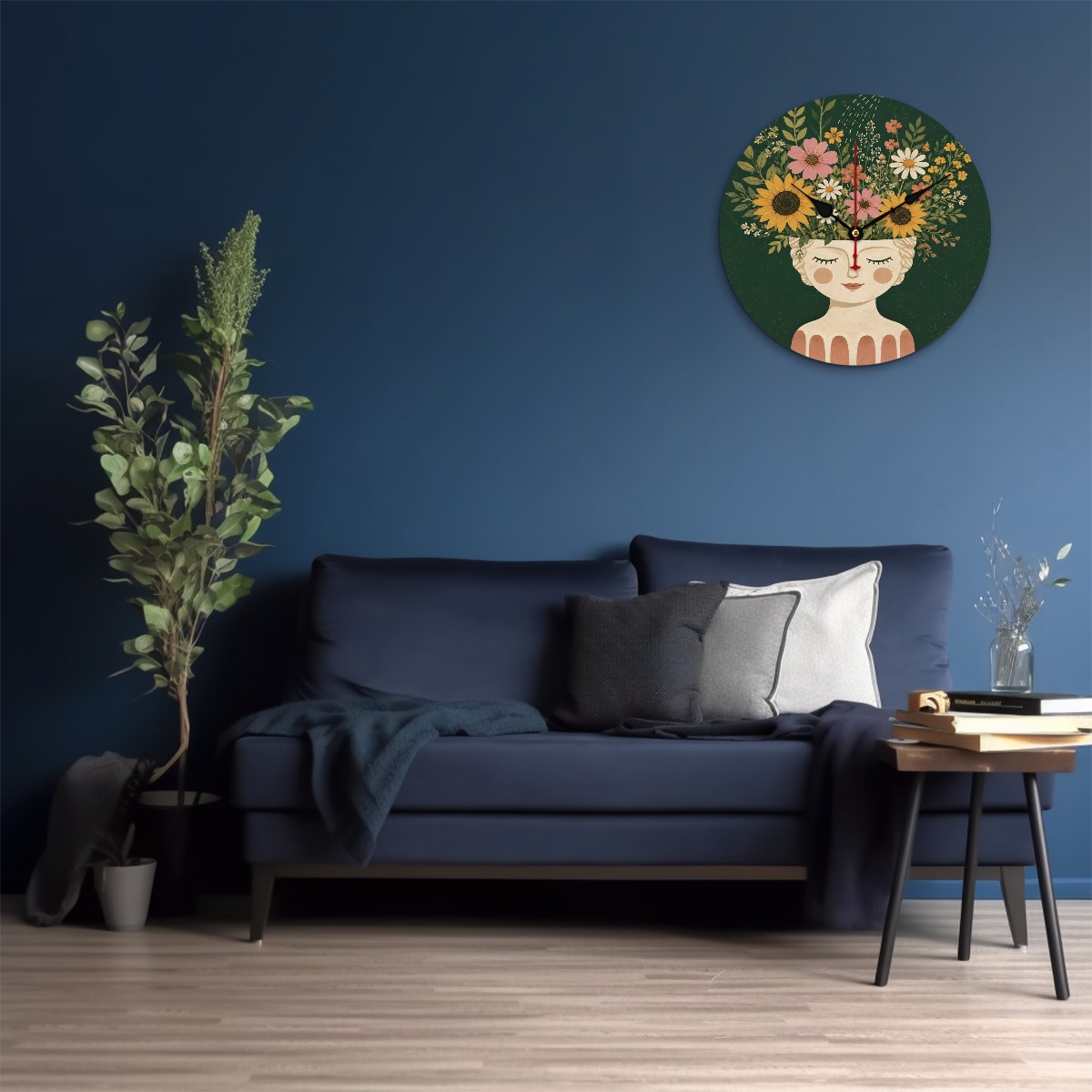 Wooden Round Wall Clock